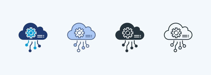 Cloud Processing  Multiple Style Icon Collection
