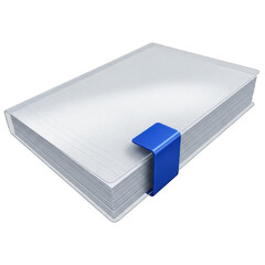 Stack of notepaper with blue clip
