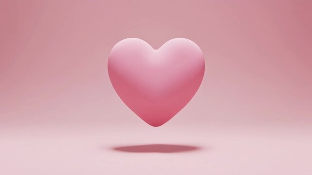 3Dのドキドキするハートのアニメーション