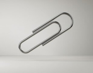 Oversized Paperclip Holding Empty Space