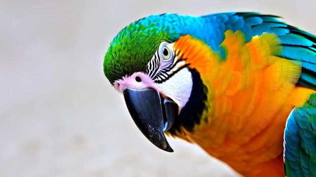  Close-up of a Colorful Macaw Parrot