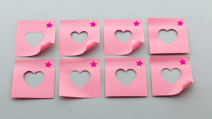 Valentine's day pink heart shaped gift tags for lovers and friends