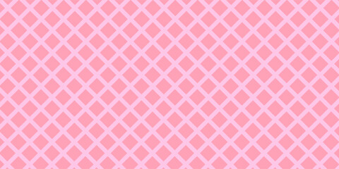 Crispy pink sweet waffles or cone texture, seamless pattern, banner background.Eps10