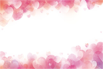 Soft Pink Heart Background with Copy Space for Valentine Design
