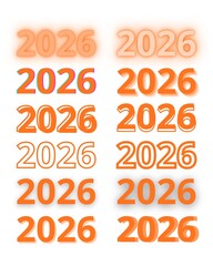 2026 text orange