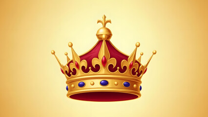 Golden royal crown symbol