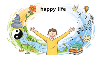 Happy child celebrating joyful life moment