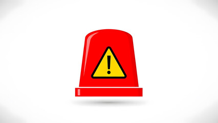 Red emergency siren warning symbol
