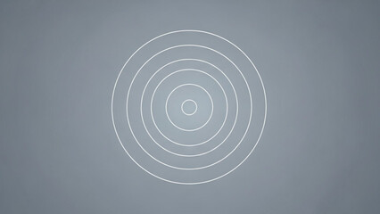Fototapeta premium Concentric circles on a gray background abstract geometric pattern representing waves or signal transmission minimalist design for technology concepts