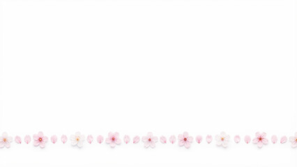 Spring Cherry Blossom Design Elements Collection Isolated on White