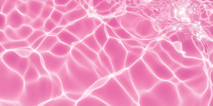 A vibrant pink water surface with sun reflections and rippled texture