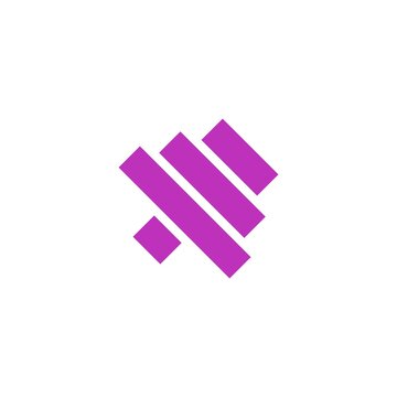 Purple Diagonal Stripe Abstract Logo