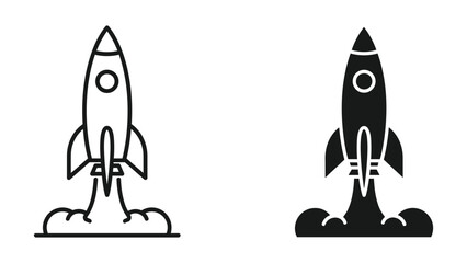 Rocket Ship Vector Illustration - Launch Ready © JubayerStock