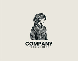 woman wearing hui tribal clothes black