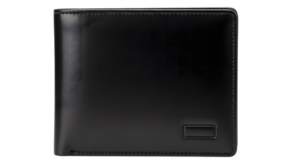 Minimal black wallet isolated representing modern finance, cashless payment and professional lifestyle accessory for branding and ecommerce use