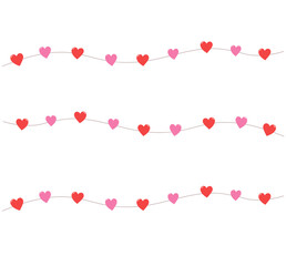 Hand drawn hearts on white background. Doodle Hearts. Valentine day. vector illustration