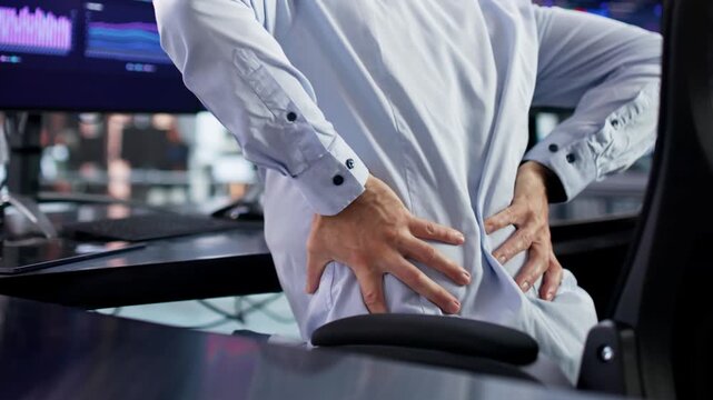 Back Pain Bad Posture Man Sitting