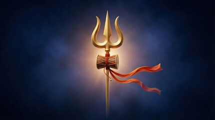 Maha Shivratri poster design with lord shiva trishul.
