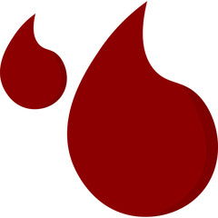 Obraz premium Blood Drop Flat Illustration