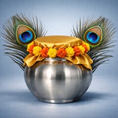 Thaipusam still life background with traditional pot.