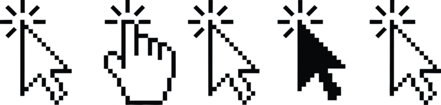 Pixel Art Cursor Icons