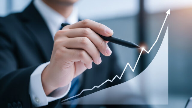 金融市場の複合チャート ローソク足と折れ線グラフ V字回復 投資 資産運用 金 ビットコイン