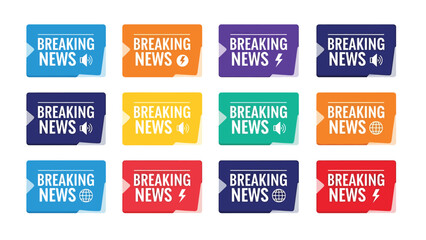 Breaking News Sign Stickers