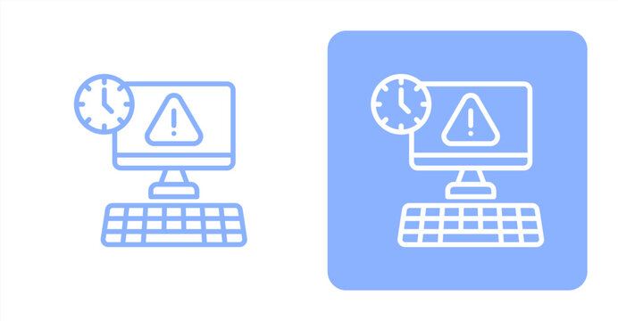 Outdated Line  Two-tone color and contrasting background icon illustration