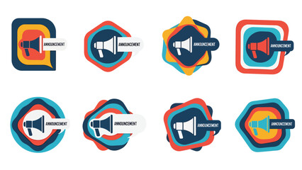 Fototapeta premium Megaphone Icon Set