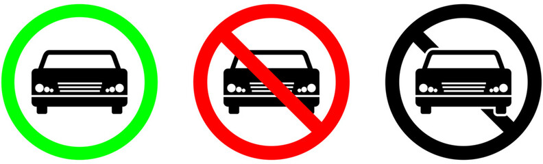 Traffic rules concept icons for urban navigation and road safety signage