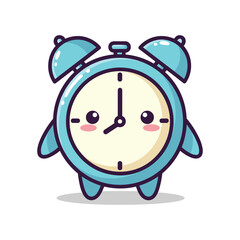 Adorable Cartoon Alarm Clock Character Design