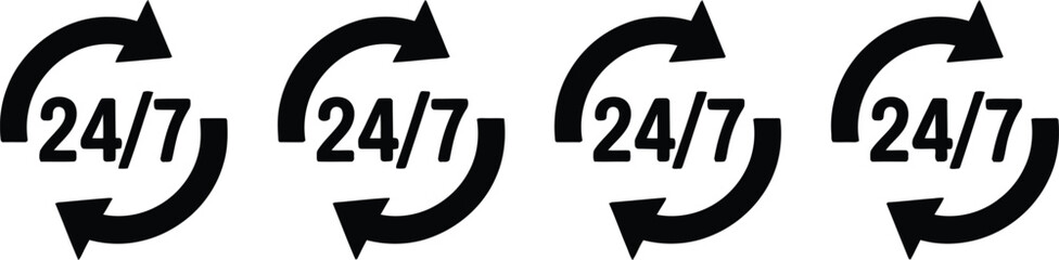 24/7 Service Icons