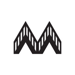 M letter logo icon
