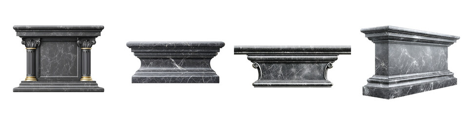 Fototapeta premium Marble Podium Set - Stone Display Platform