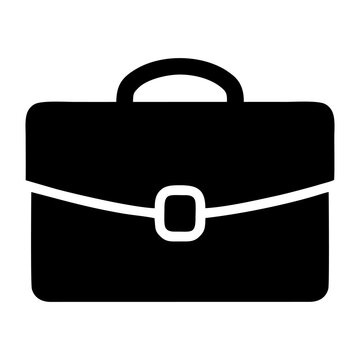 Black Business Briefcase Silhouette Icon