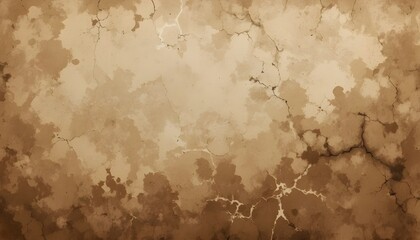 Vintage sepia brown watercolor grunge background with marbled texture distressed antique parchment banner