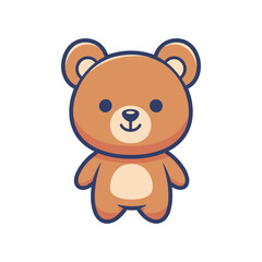Cute Cartoon Teddy Bear Illustration