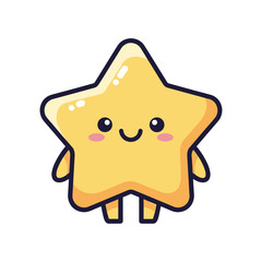 Adorable Cartoon Star Character Illustration
