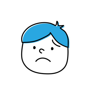 男の子の困った顔