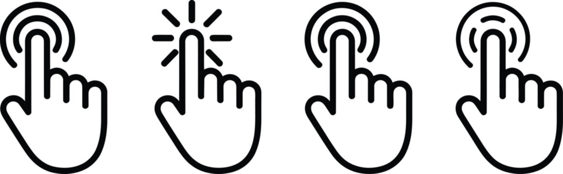 Click Icon Hand Pointer Symbols
