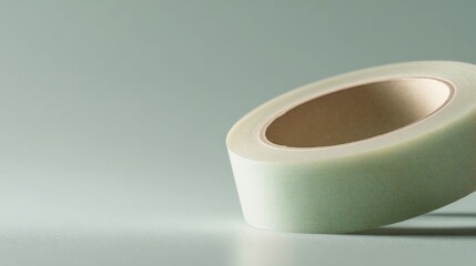Blank masking tape roll on minimalist surface for craft and design projects