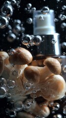 Shiitake mushrooms and bubble composition for culinary design