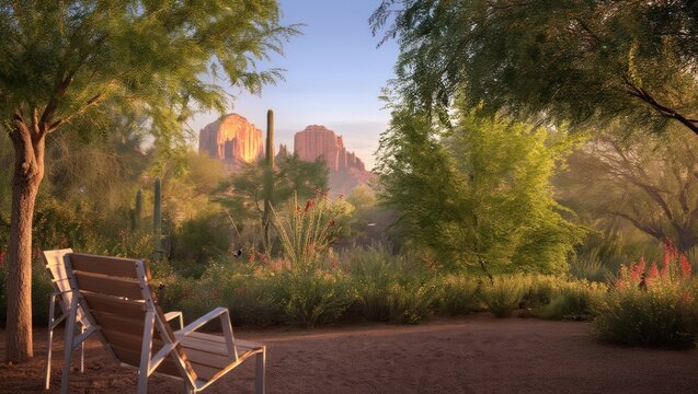 Dutchman State Park in Apache Junction, Arizona, with the Superstition Mountains glowing