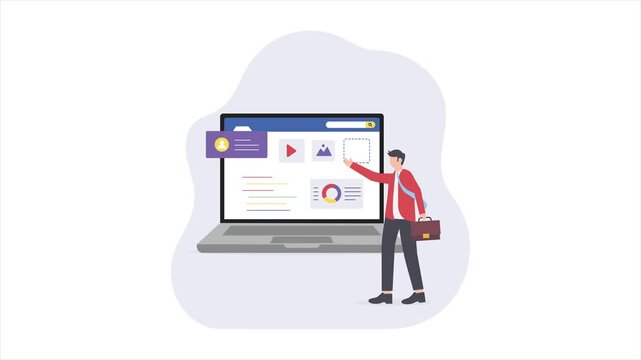 Web Content 2D Animation MP4 File 