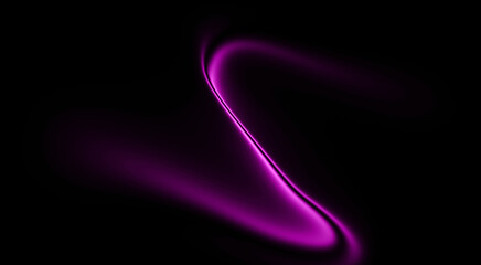 Abstract background featuring a sleek, glowing "S" shaped wave of vibrant magenta and pink neon light. Sophisticated futuristic design with smooth energy trails and cinematic lighting.