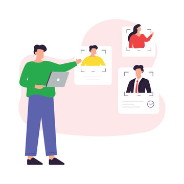 Employees Review Vector Illustration EPS 10 File 