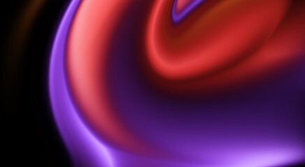 Abstract background with large, flowing waves of glowing red and purple neon light. Sophisticated 3D fluid design featuring deep color saturation, smooth silk-like transitions and vibrant light trails