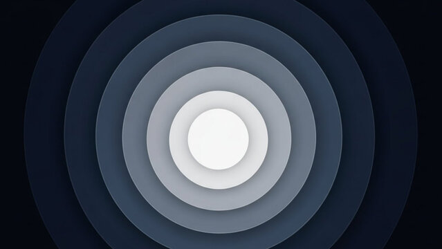 Concentric circles abstract background layered gradient effect with soft shadows modern minimalist design for digital art and web