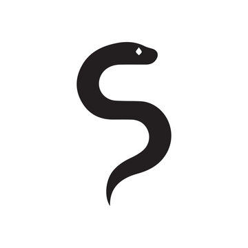 2d snake logo with white background