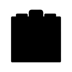 Silhouette of a Camera Icon with Lenses and Center Piece on White